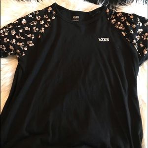 Flower print baseball T